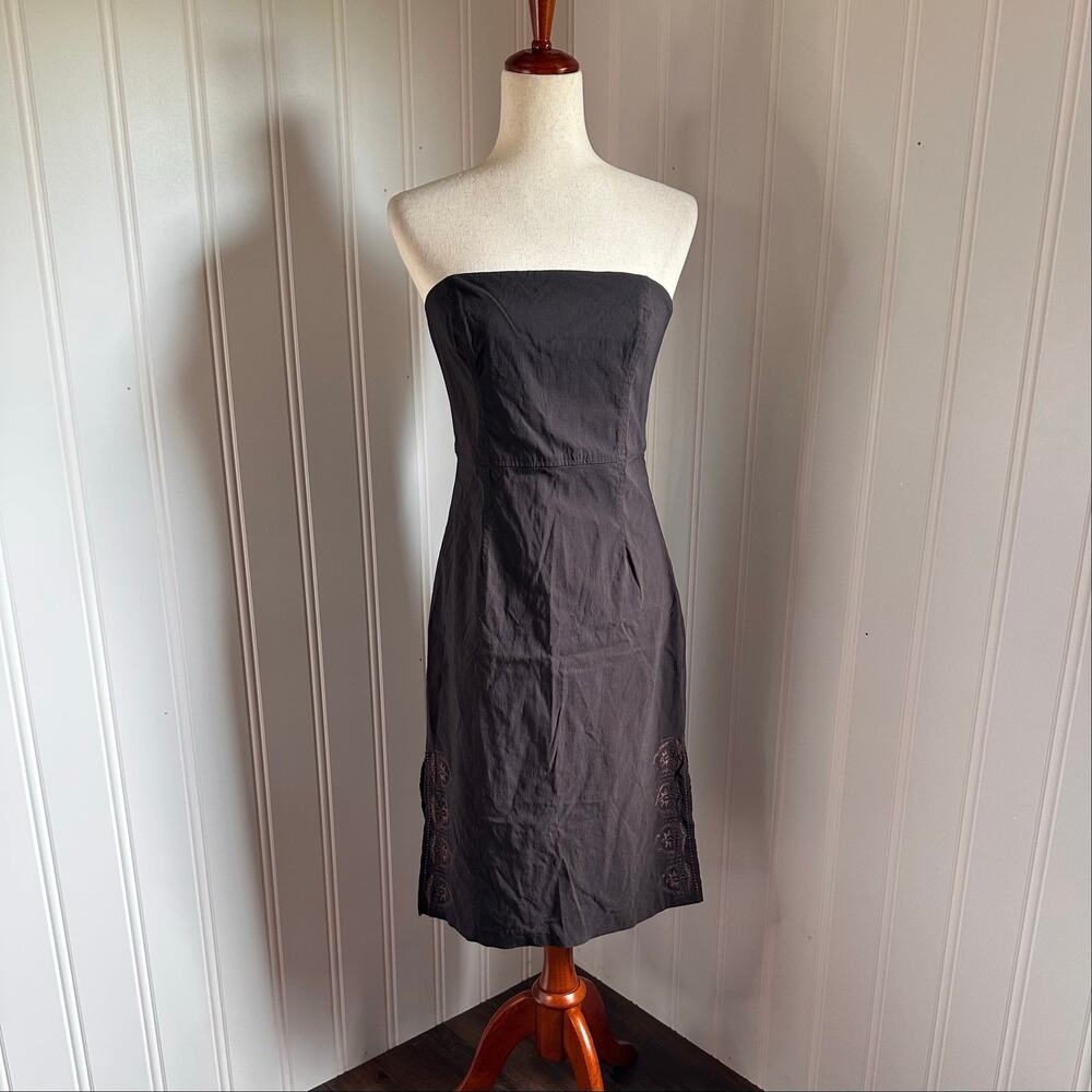 Vintage 90s/Y2K Whimsigoth Brown Midi Dress Juniors 11/12